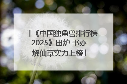 《中国独角兽排行榜2025》出炉 书亦烧仙草实力上榜