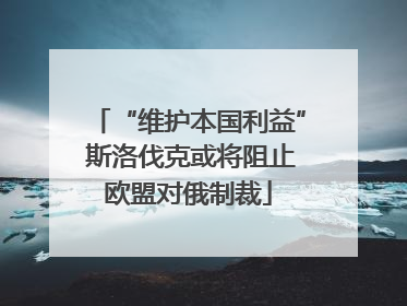 “维护本国利益” 斯洛伐克或将阻止欧盟对俄制裁