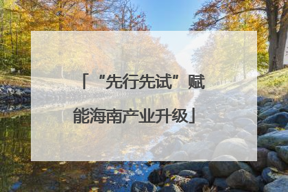 “先行先试”赋能海南产业升级