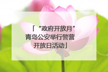 “政府开放月”青岛公安举行警营开放日活动