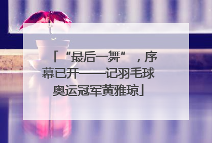 “最后一舞”，序幕已开——记羽毛球奥运冠军黄雅琼