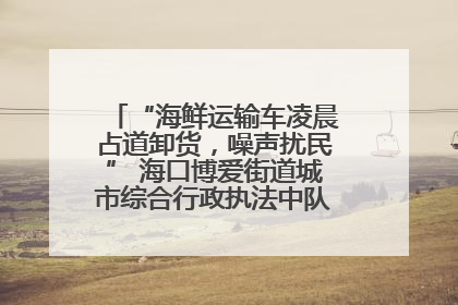 “海鲜运输车凌晨占道卸货，噪声扰民” 海口博爱街道城市综合行政执法中队：将联合交警加强长堤路一带巡逻