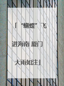 “蝴蝶”飞进海南 厦门大雨如注