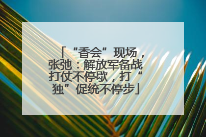“香会”现场，张弛：解放军备战打仗不停歇，打“独”促统不停步