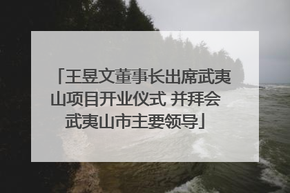 王昱文董事长出席武夷山项目开业仪式 并拜会武夷山市主要领导