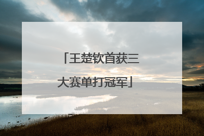 王楚钦首获三大赛单打冠军