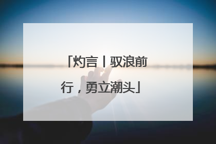 灼言丨驭浪前行，勇立潮头