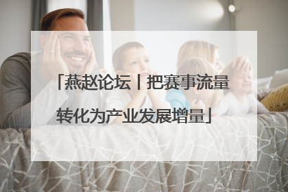 燕赵论坛丨把赛事流量转化为产业发展增量