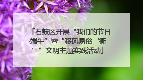 石鼓区开展“我们的节日·端午”暨“移风易俗‘衡’”文明主题实践活动