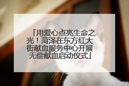 用爱心点亮生命之光！菏泽在东方红大街献血服务中心开展无偿献血启动仪式