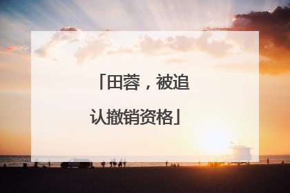 田蓉，被追认撤销资格