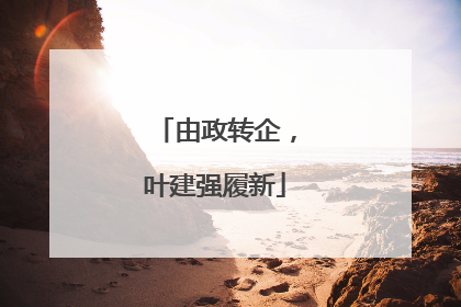 由政转企，叶建强履新