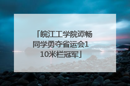 皖江工学院谭畅同学勇夺省运会110米栏冠军
