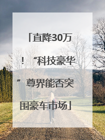直降30万！“科技豪华”尊界能否突围豪车市场