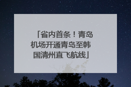 省内首条！青岛机场开通青岛至韩国清州直飞航线