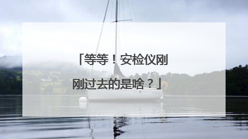 等等！安检仪刚刚过去的是啥？