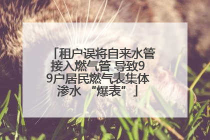 租户误将自来水管接入燃气管 导致99户居民燃气表集体渗水 “爆表”