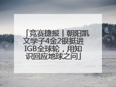 竞赛捷报丨朝阳凯文学子4金2银挺进IGB全球轮，用知识回应地球之问
