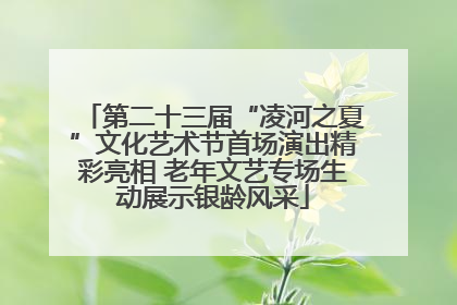 第二十三届“凌河之夏”文化艺术节首场演出精彩亮相 老年文艺专场生动展示银龄风采
