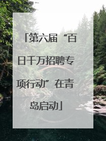 第六届“百日千万招聘专项行动”在青岛启动