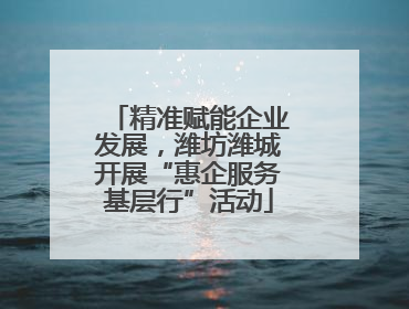 精准赋能企业发展，潍坊潍城开展“惠企服务基层行”活动