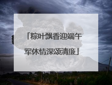 粽叶飘香迎端午 军休情深颂清廉