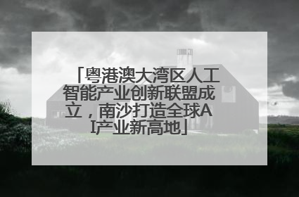 粤港澳大湾区人工智能产业创新联盟成立，南沙打造全球AI产业新高地
