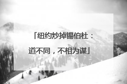 纽约炒掉锡伯杜：道不同，不相为谋