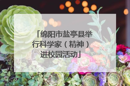 绵阳市盐亭县举行科学家（精神）进校园活动