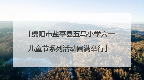 绵阳市盐亭县五马小学六一儿童节系列活动圆满举行