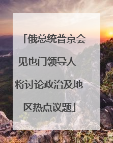俄总统普京会见也门领导人 将讨论政治及地区热点议题