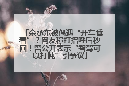余承东被偶遇“开车睡着”？网友称打招呼后秒回！曾公开表示“智驾可以打盹”引争议