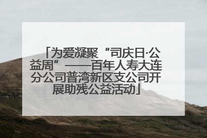 为爱凝聚“司庆日·公益周”——百年人寿大连分公司普湾新区支公司开展助残公益活动