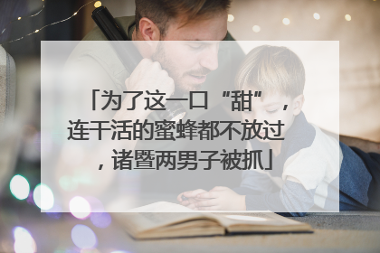 为了这一口“甜”，连干活的蜜蜂都不放过，诸暨两男子被抓