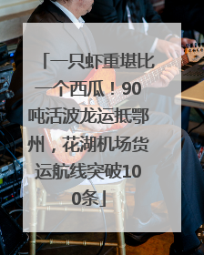 一只虾重堪比一个西瓜！90吨活波龙运抵鄂州，花湖机场货运航线突破100条
