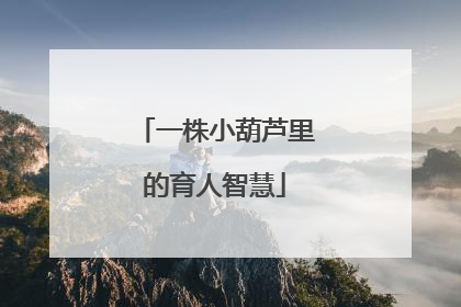 一株小葫芦里的育人智慧
