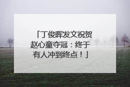 丁俊晖发文祝贺赵心童夺冠：终于有人冲到终点！