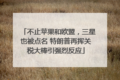 不止苹果和欧盟，三星也被点名 特朗普再挥关税大棒引强烈反应