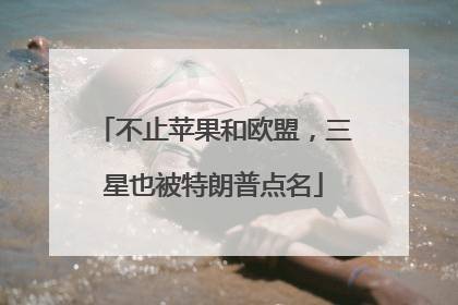 不止苹果和欧盟，三星也被特朗普点名