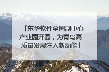 东华软件全国副中心产业园开园，为青岛高质量发展注入新动能