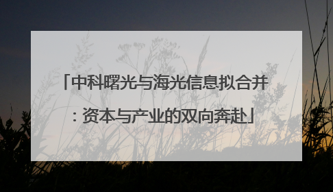 中科曙光与海光信息拟合并：资本与产业的双向奔赴