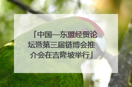 中国—东盟经贸论坛暨第三届链博会推介会在吉隆坡举行