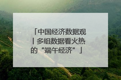 中国经济数据观丨多组数据看火热的“端午经济”