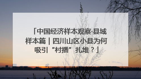 中国经济样本观察·县域样本篇｜四川山区小县为何吸引“村播”扎堆？