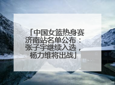 中国女篮热身赛济南站名单公布：张子宇继续入选，杨力维将出战