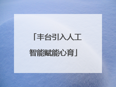 丰台引入人工智能赋能心育