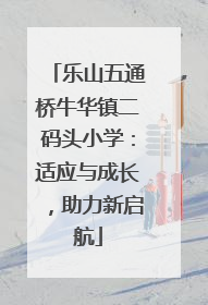 乐山五通桥牛华镇二码头小学：适应与成长，助力新启航