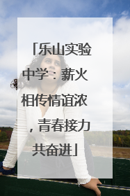 乐山实验中学：薪火相传情谊浓，青春接力共奋进