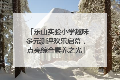 乐山实验小学趣味多元测评欢乐启幕，点亮综合素养之光