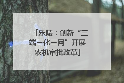 乐陵：创新“三端三化三网”开展农机审批改革